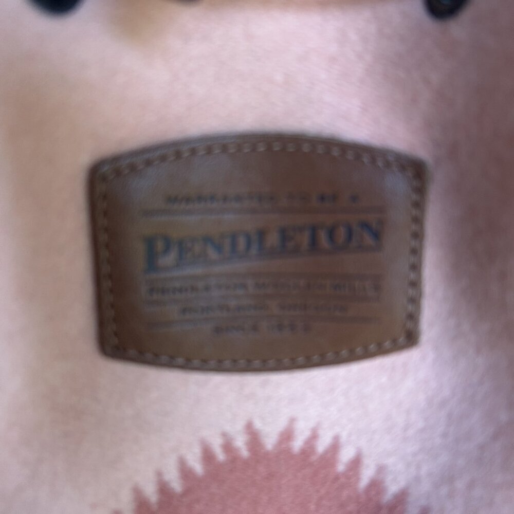 Pendleton Wool Drawstring Duffle Bucket Bag Aztec… - image 7